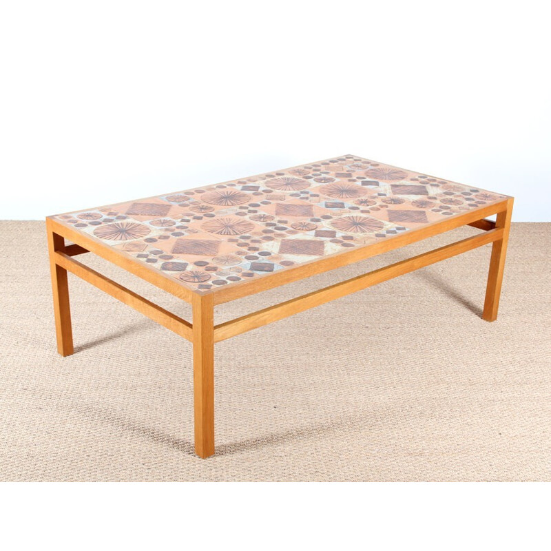 Scandinavian ceramic coffee table by Tue Poulsen - 1970s