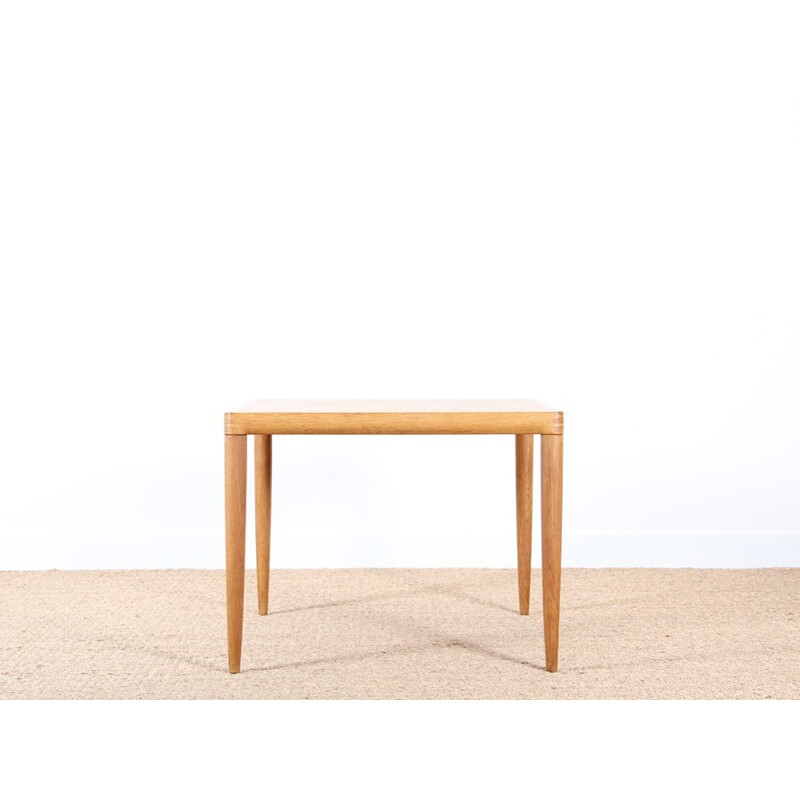 Table basse vintage carrée en chêne de H.W. Klein - 1960