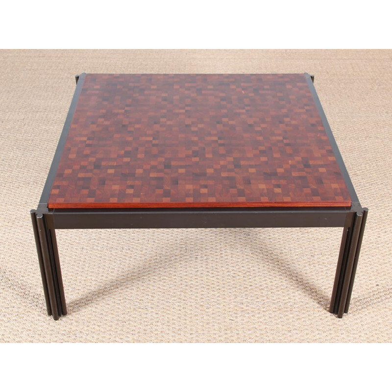 Table basse en marqueterie de Rolf Middelboe & Gorm Lindum pour Tanekaer Furniture - 1970