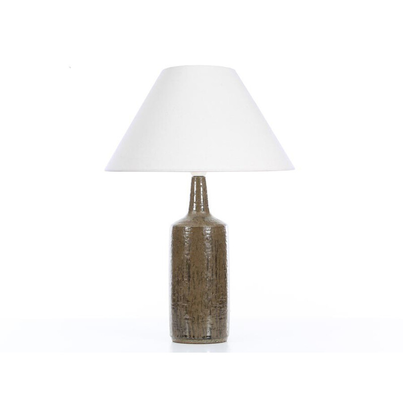 Ceramic brown vintage lamp by Per and Annelise Linnemann Schmidt fo Palshus - 1960s