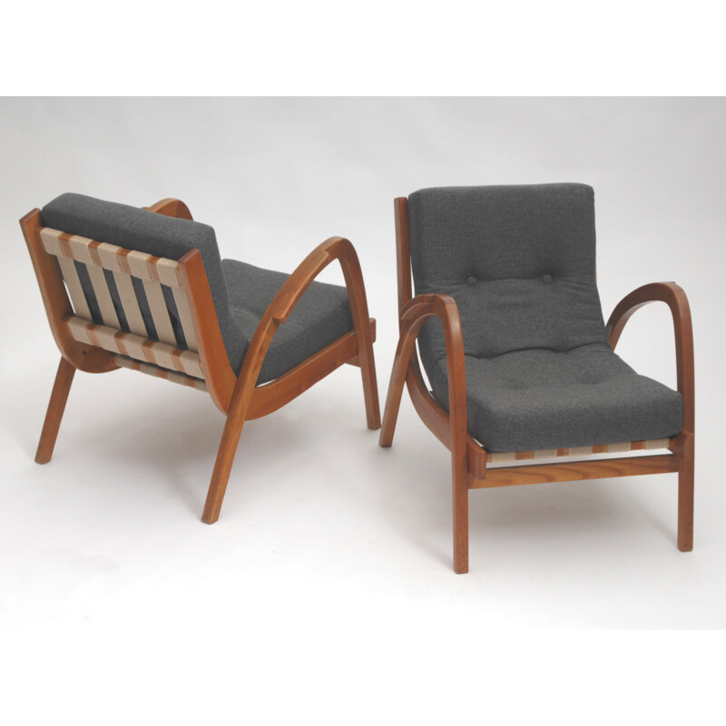 Vintage Armchair by Koželka-Kropáček for České umělecké dílny - 1950s