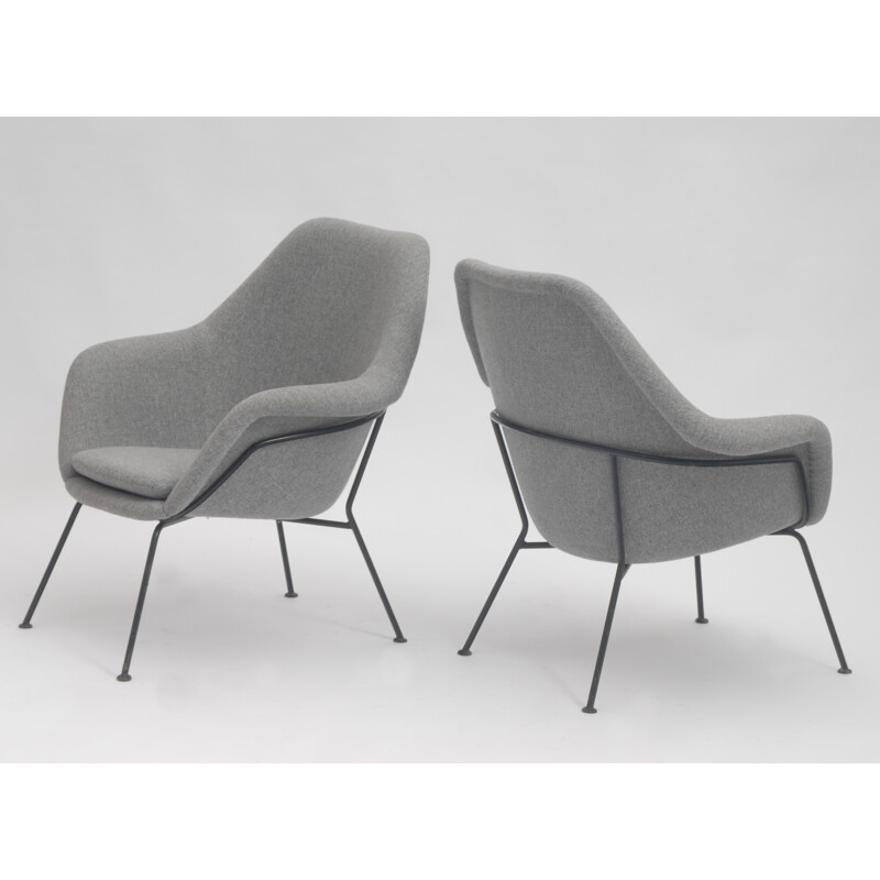 Suite de fauteuils vintage en fibre de verre - 1950
