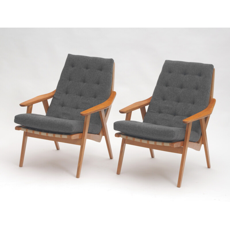 Suite de 2 fauteuils vintage - 1950