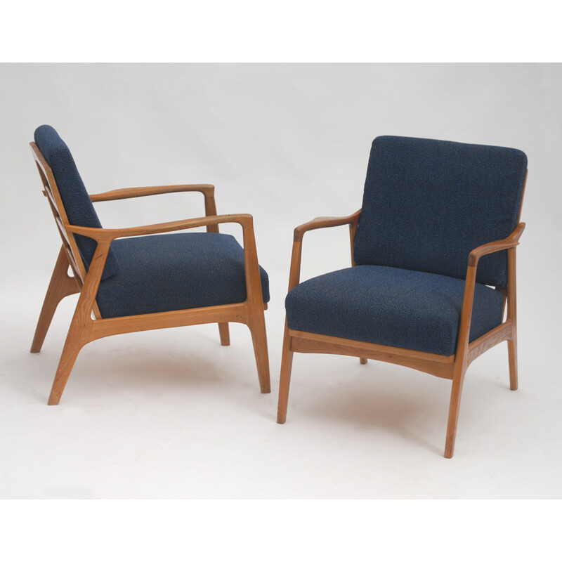 Set of 2 vintage armchairs by Dřevopodnik Holešov - 1960s