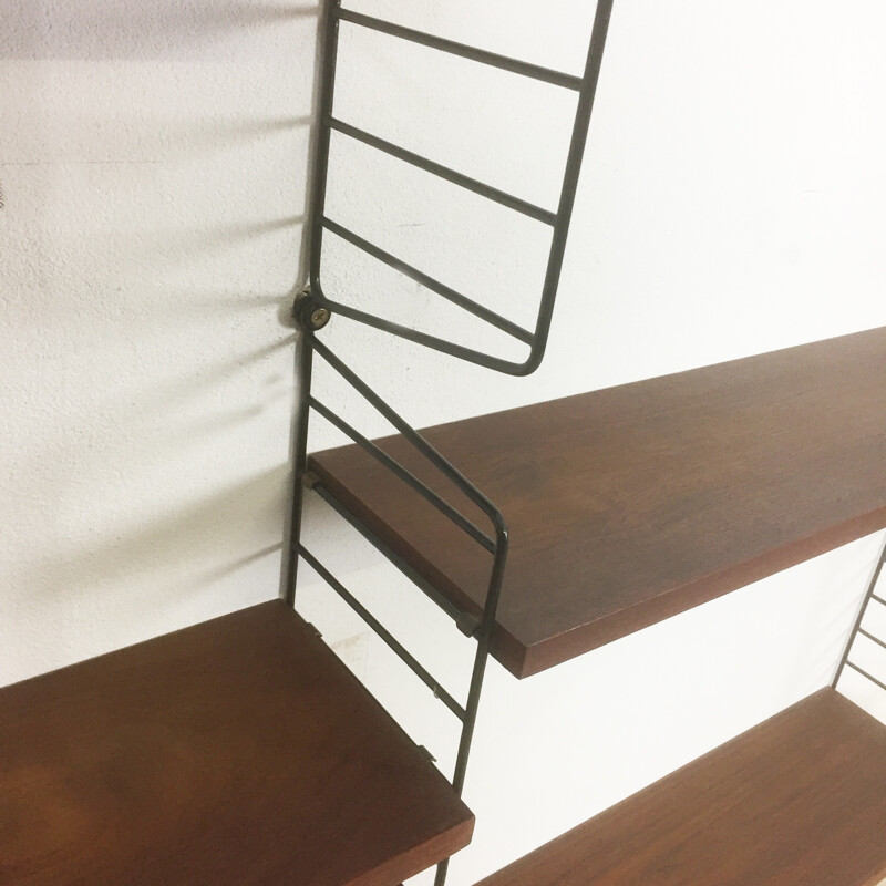 Swedish Teak Wall Unit by Nisse Strinning for String Design AB Sweden - 1960s