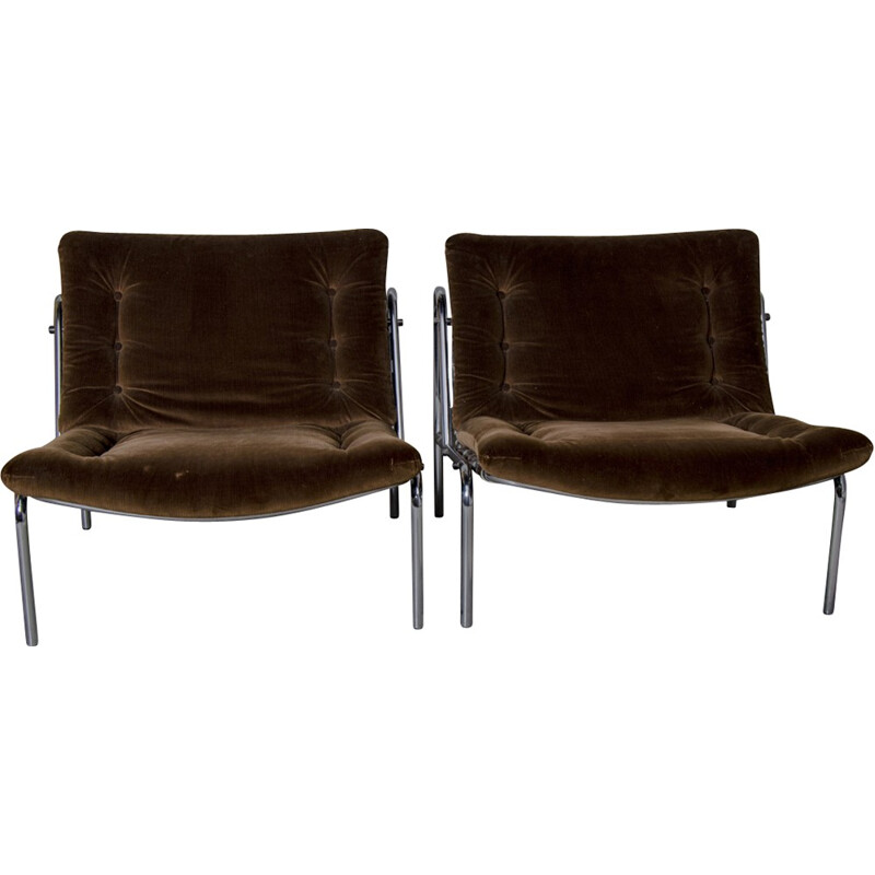 Pair of SZ077 Nagoya Lounge Chairs by Martin Visser for 't Spectrum - 1960s