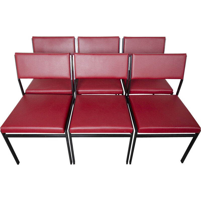 Suite de 6 Chaises à repas SM07 de Cees Braakman pour Pastoe - 1960