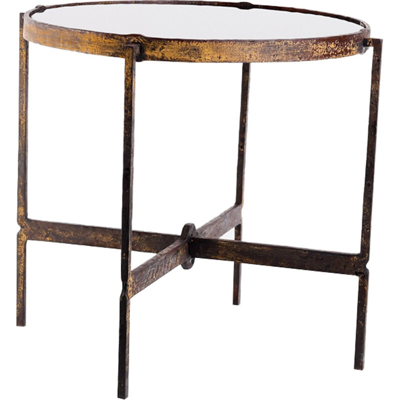 Hungarian Wrought Iron Side Table - 1970s