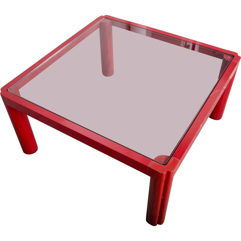 Vintage red coffee table by Kho Liang le for Artifort, 1970