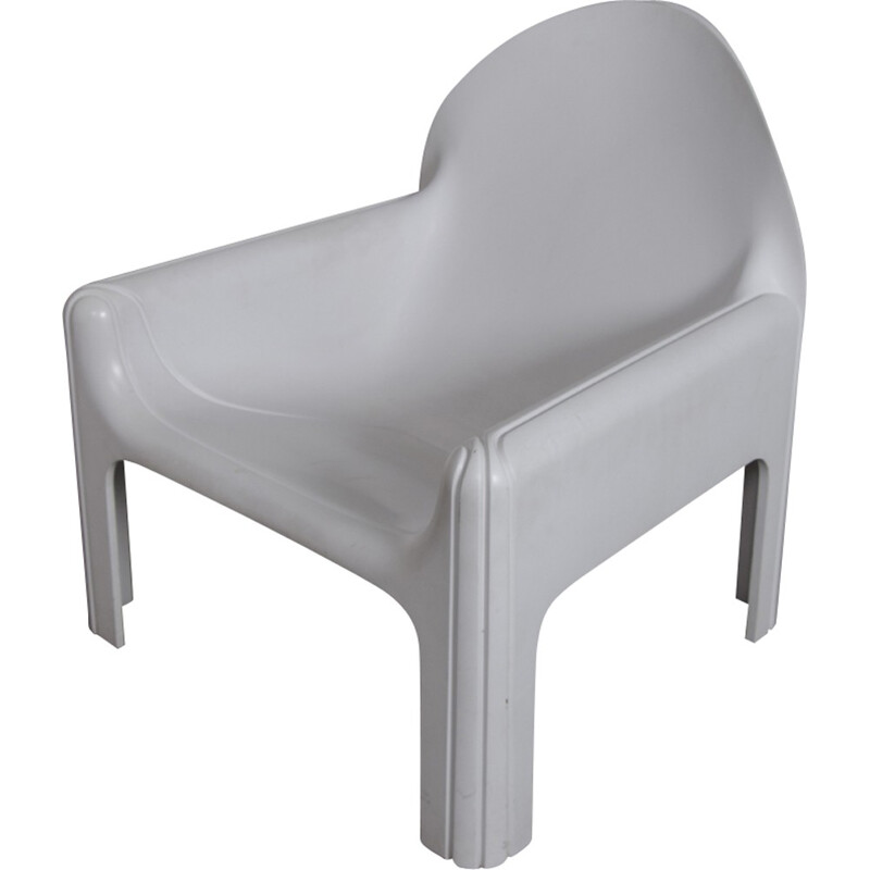 Paire of White Model 4794 Lounge armhairs by Gae Aulenti for Kartell - 1974