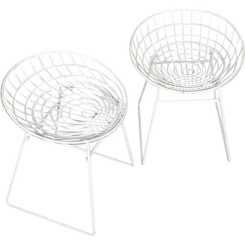 Pair of "KM05" stools by Cees Braakman for Pastoe - 1950s