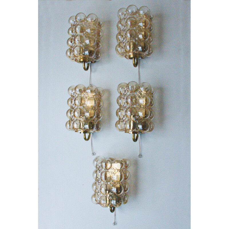 Set of 5 wall lamps by Helena Tynell for Limburg - 1960s