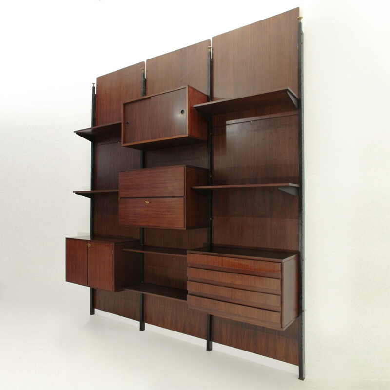 Italian rosewood vintage wall unit - 1960s