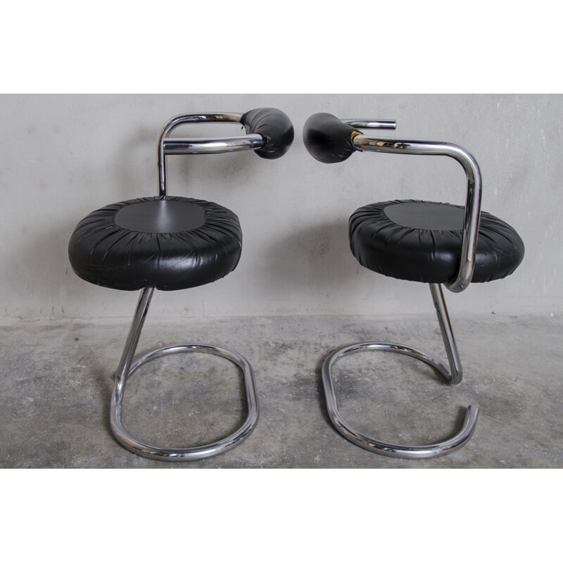 Set of 6 Cobra Chairs by Giotto Stoppino - 1970s