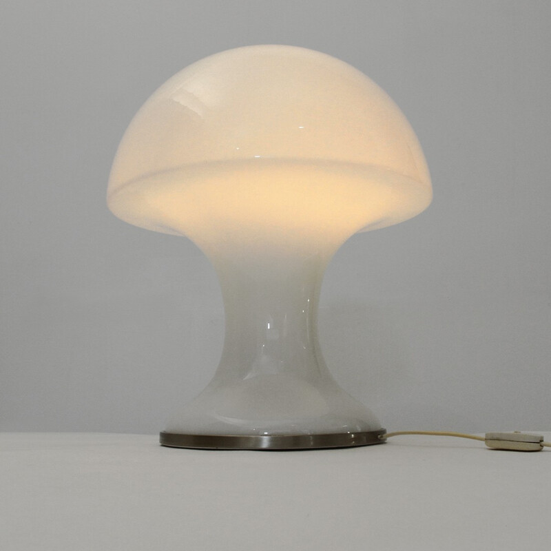 T385 glass vintage Table lamp for Luci Illuminazione di Interni - 1970s