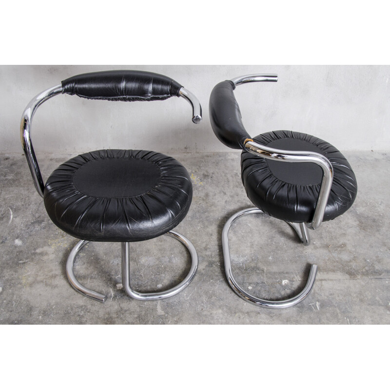 Suite de 6 Fauteuils Cobra par Giotto Stoppino - 1970