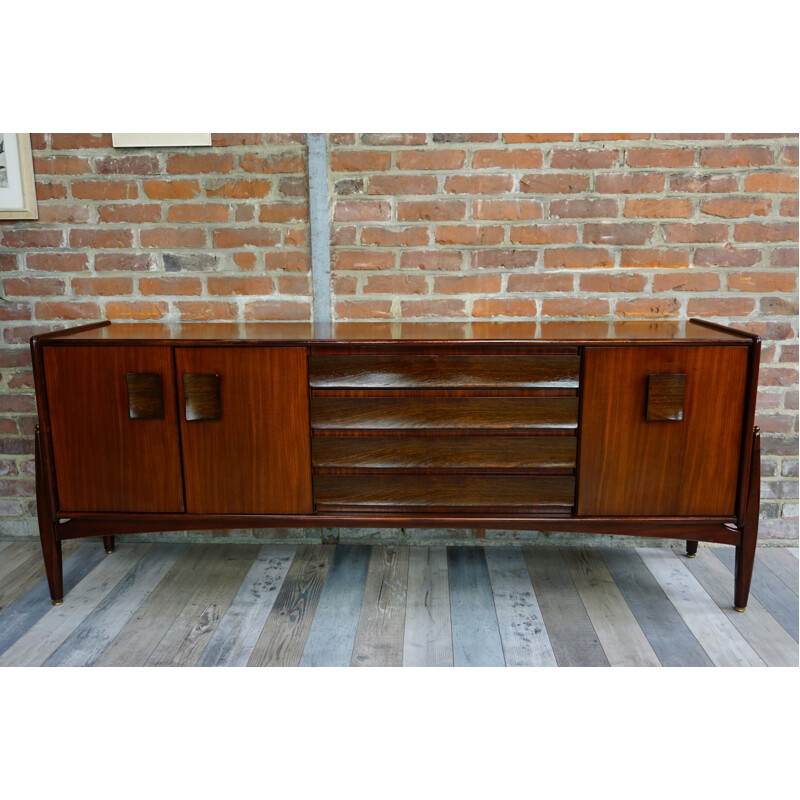  Zebrano and Afromosia vintage sideboard - 1960s