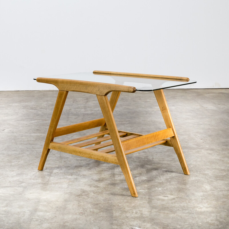 Oak vintage side table by Cesare Lacca - 1950s