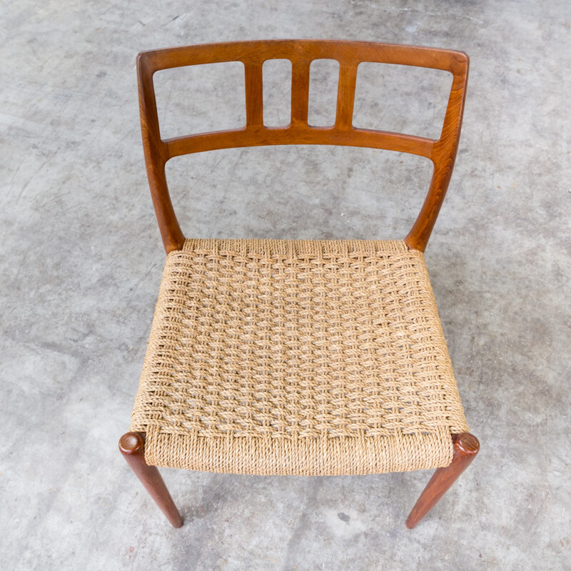 Set of 4 model 79 chairs by  Niels Otto Møller for J.L Moller - 1960s