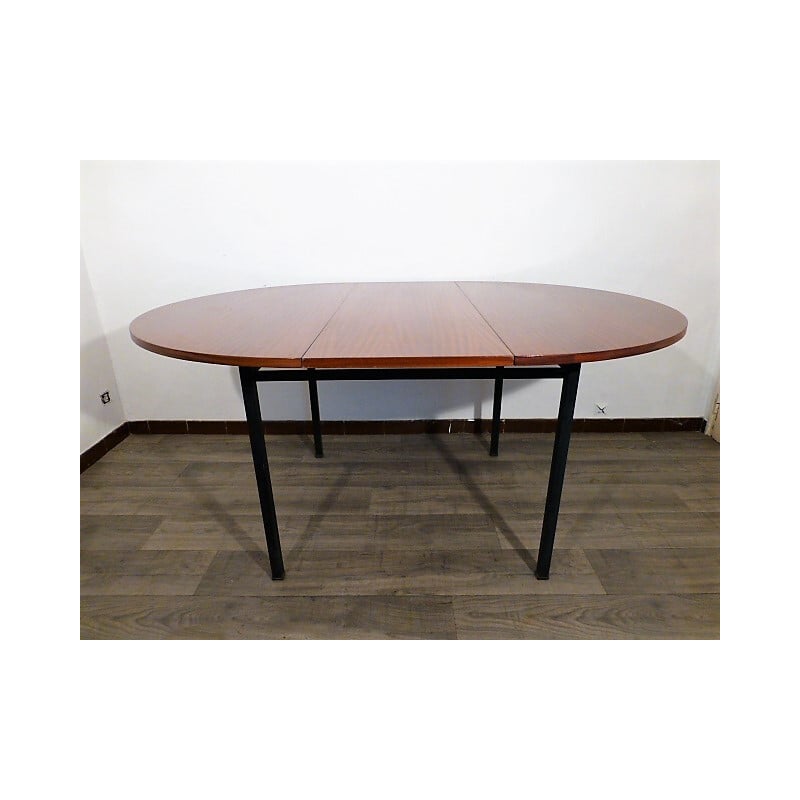 Vintage dining table by Claude Vassal for Alveole - 1950s