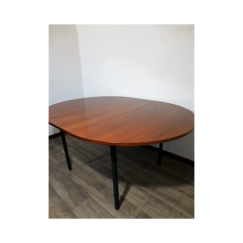 Vintage dining table by Claude Vassal for Alveole - 1950s