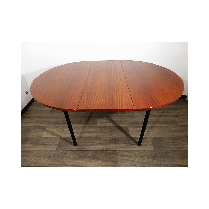 Vintage dining table by Claude Vassal for Alveole - 1950s