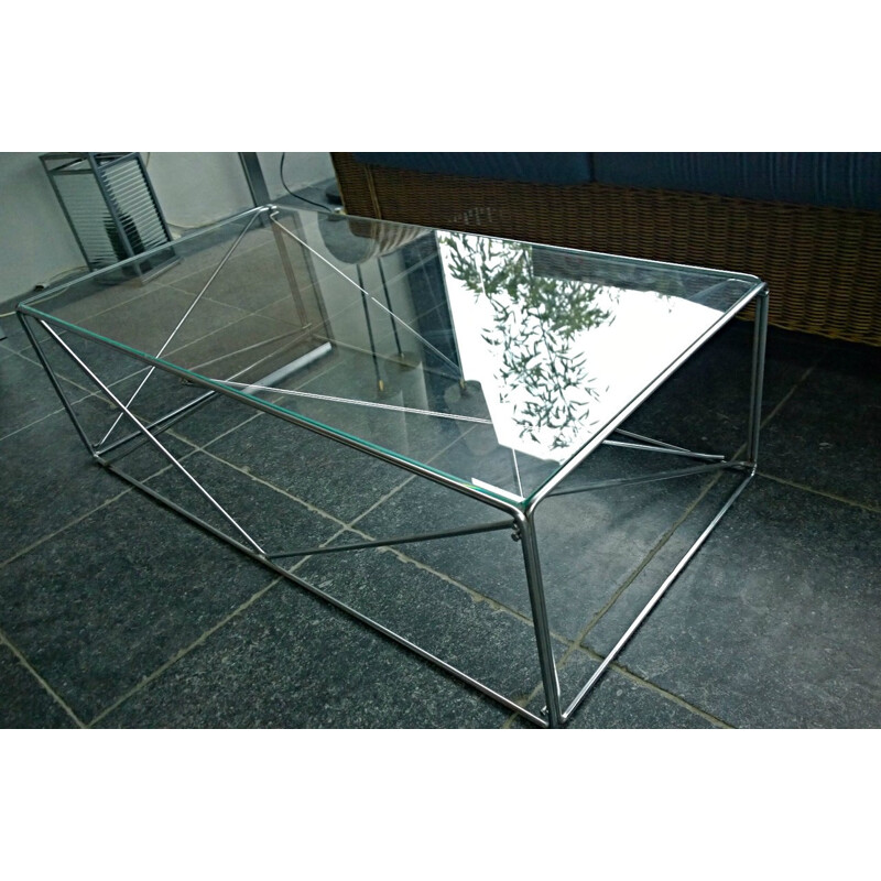 Rectangular coffee table in glass, Max SAUZE - 1970s