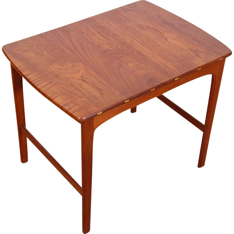 Scandinavian Solid Teak Side Table by Yngvar Sandström - 1960s