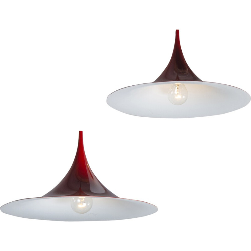 Pair of Semi Pendants by Claus Bonderup & Torsten Thorup for Fog & Mørup - 1960s