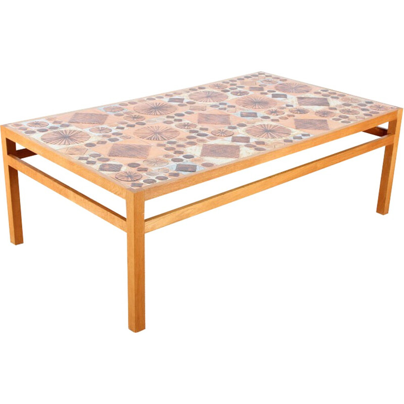 Scandinavian ceramic coffee table by Tue Poulsen - 1970s