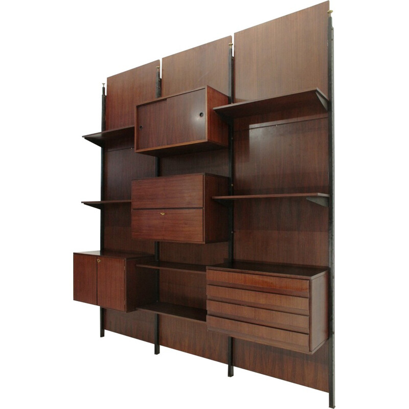 Italian rosewood vintage wall unit - 1960s