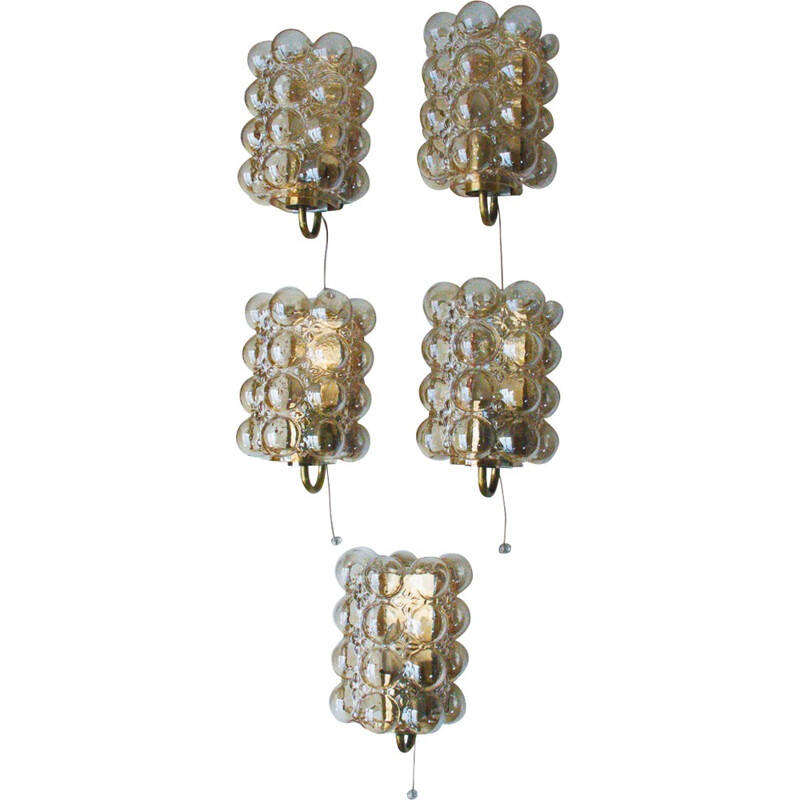 Set of 5 wall lamps by Helena Tynell for Limburg - 1960s