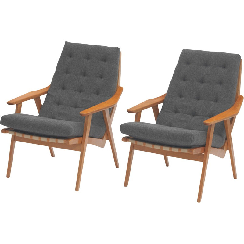 Set of 2 vintage armchairs - 1950s