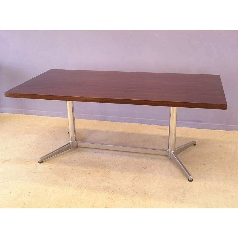 Bureau-table vintage en palissandre - 1970