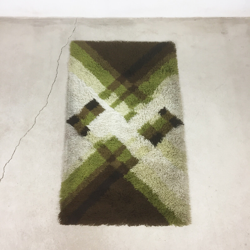 Vintage Modernist Rya Rug from Desso, Netherlands - 1970s