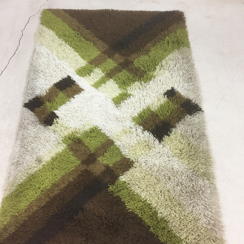 Vintage Modernist Rya Rug from Desso, Netherlands - 1970s