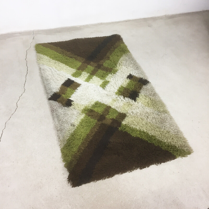 Vintage Modernist Rya Rug from Desso, Netherlands - 1970s