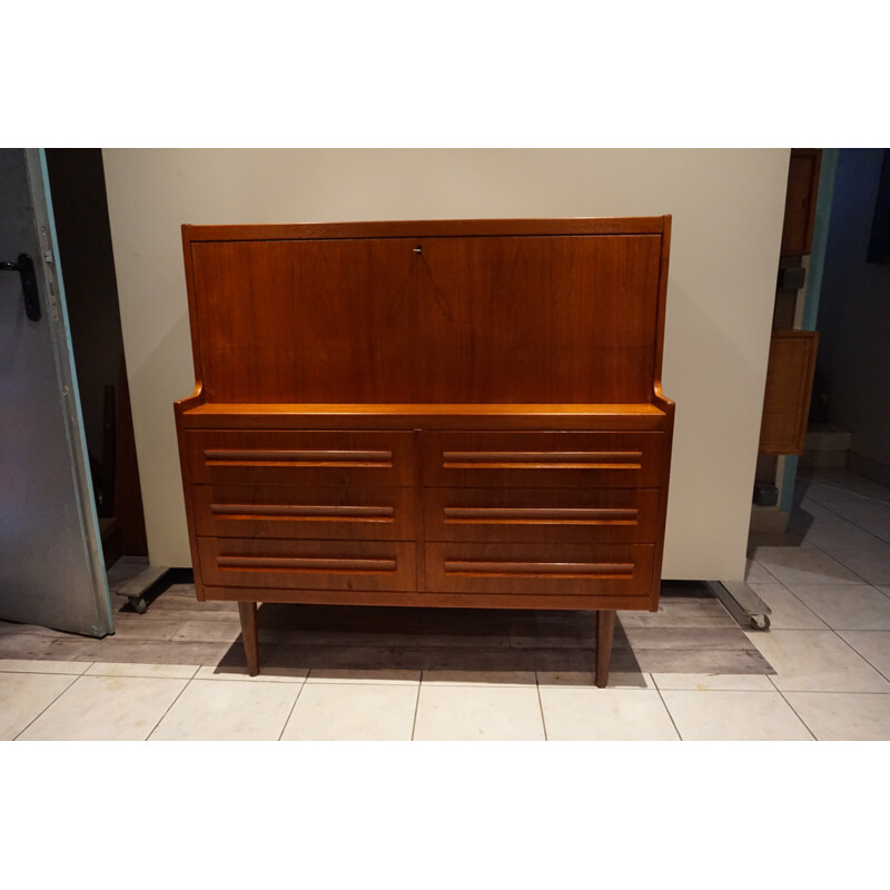 Large Scandinavian vitage Teak Secretary Desk - 1960s