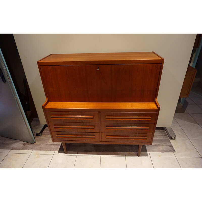 Large Scandinavian vitage Teak Secretary Desk - 1960s