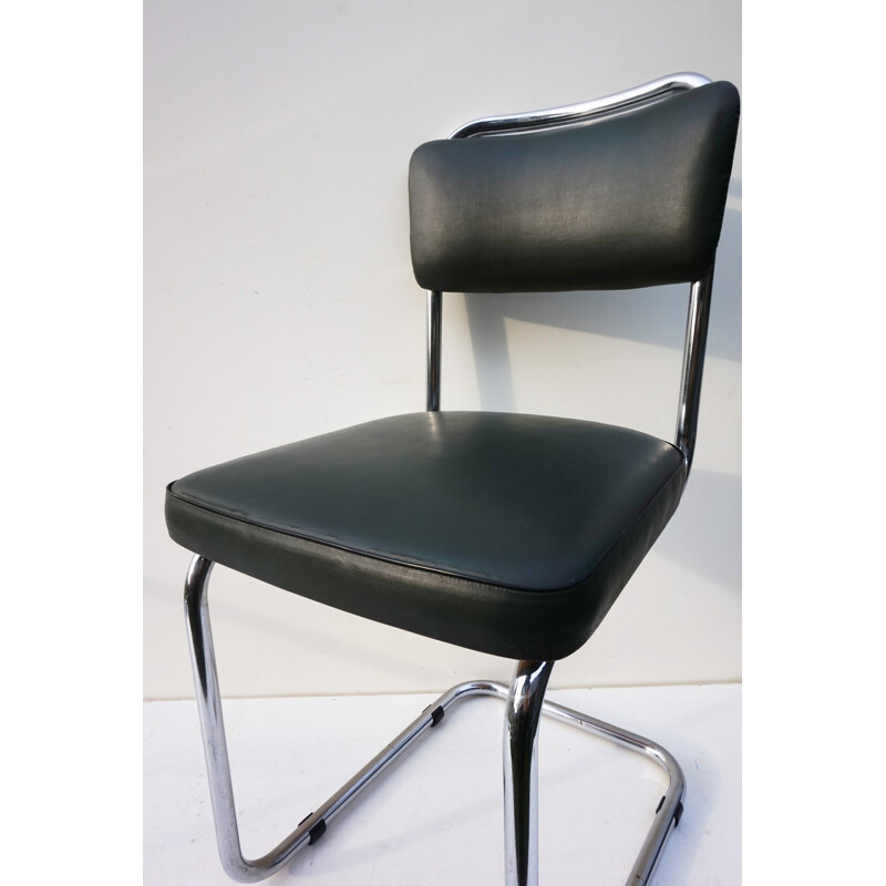 Dutch Tubular Cantilever Office Chair - 1930s