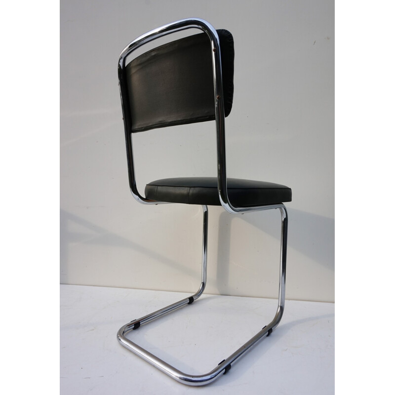 Dutch Tubular Cantilever Office Chair - 1930s