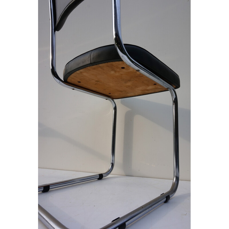 Dutch Tubular Cantilever Office Chair - 1930s