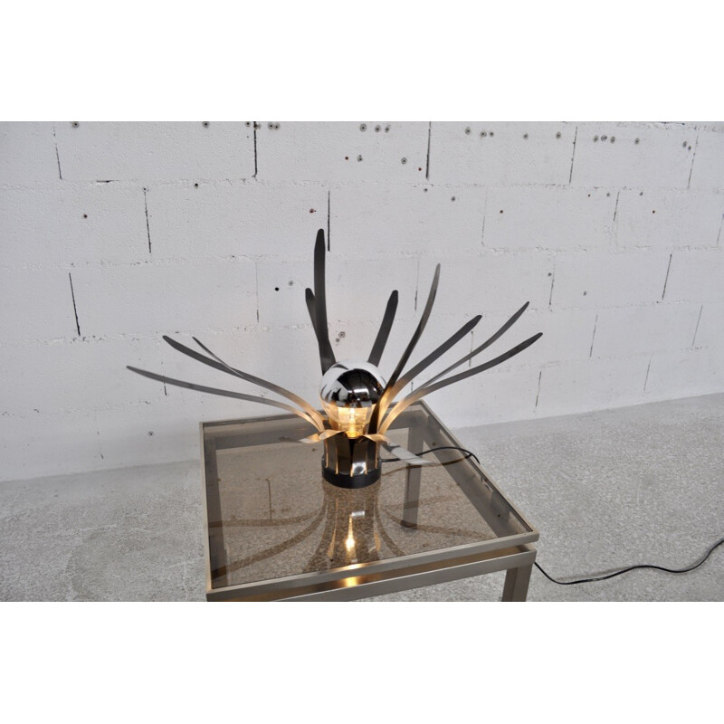 Flower vintage lamp by Bernard Gitton - 1980s