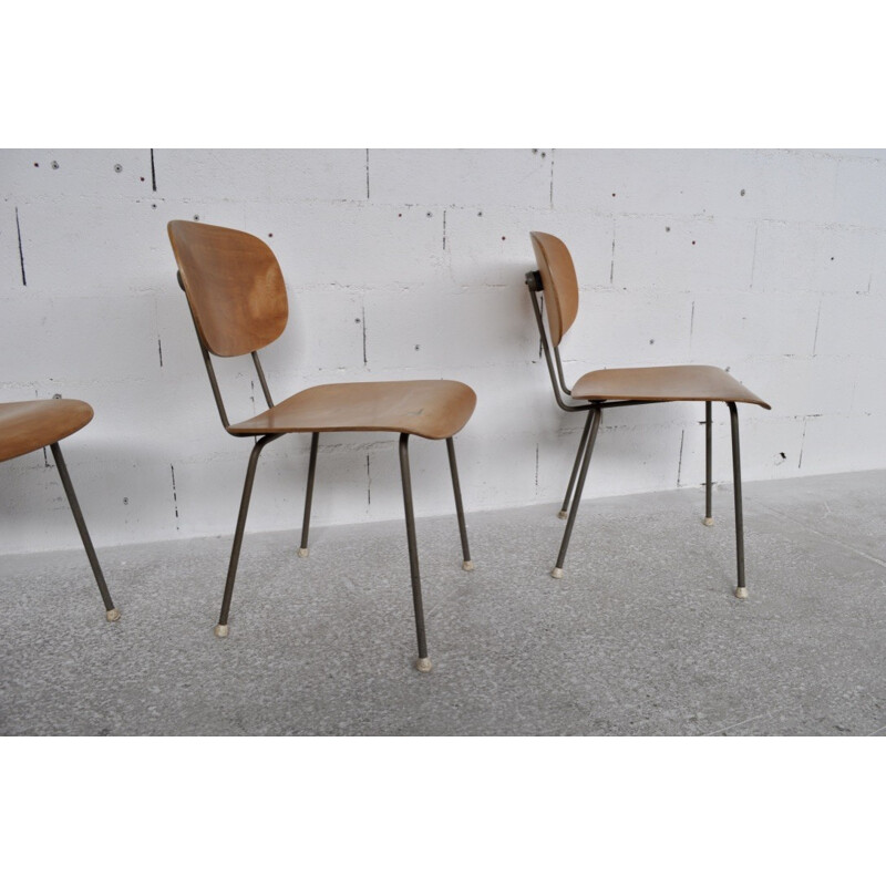 Série de 4 chaises vintage, modèle 116 de Wim Rietveld pour Gispen - 1950
