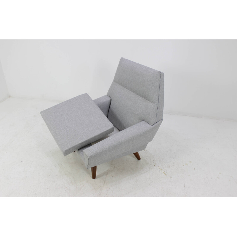 Fauteuil lounge vintage en palissandre scandinave - 1960