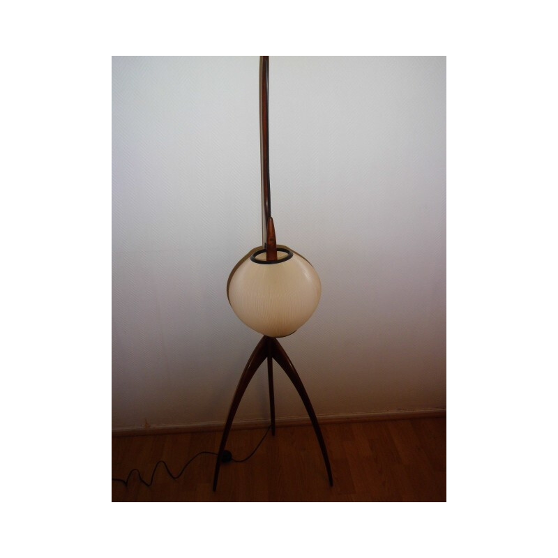 Praying mantis vintage floor lamp by Jean Rispal - 1950s