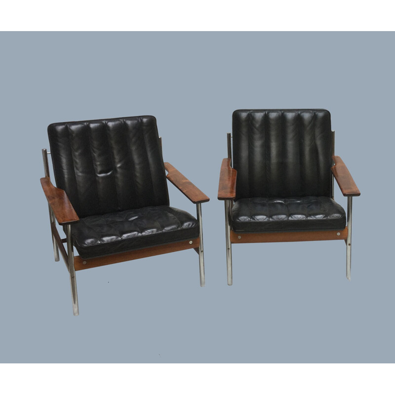 Pair of vintage armchairs, model 1001 by Sven Ivar Dysthe - 1960s