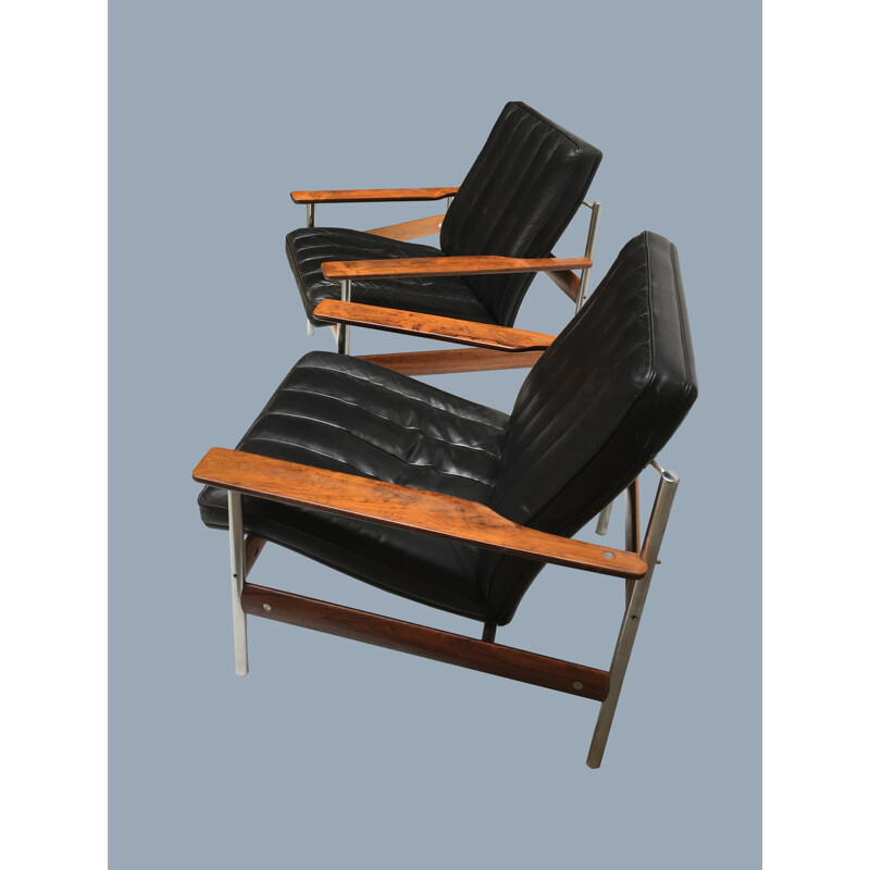 Pair of vintage armchairs, model 1001 by Sven Ivar Dysthe - 1960s