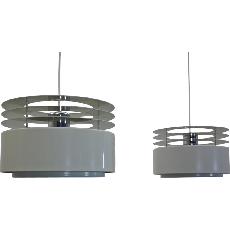 Pair of Danish "Hydra 2" hanging lamps by Jo Hammerborg for Fog and Morup - 1960s