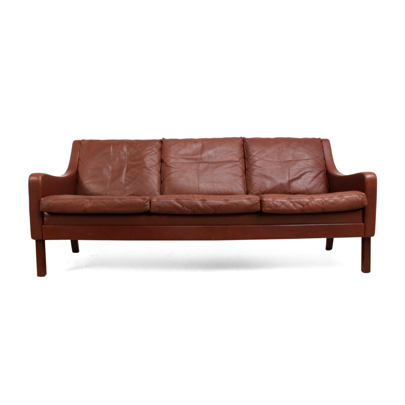 Vintage Danish Leather Sofa - 1960s